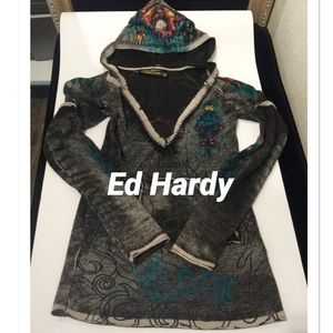 Ed Hardy hoodie sweater LOVE THIS💜
